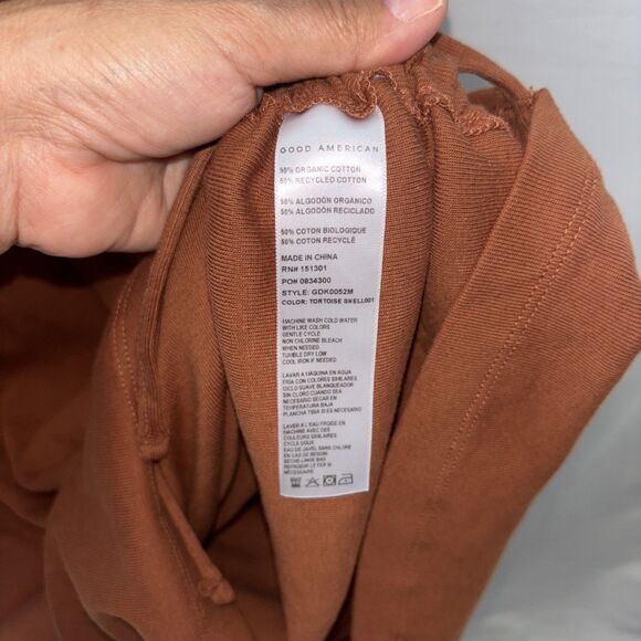 GOOD AMERICAN Ruched Bodycon Tank Dress SZ 3 Rust Brown Casual Summer MSRP $129 - Picture 8 of 8